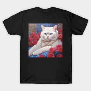 White Cat With Blue Eyes T-Shirt